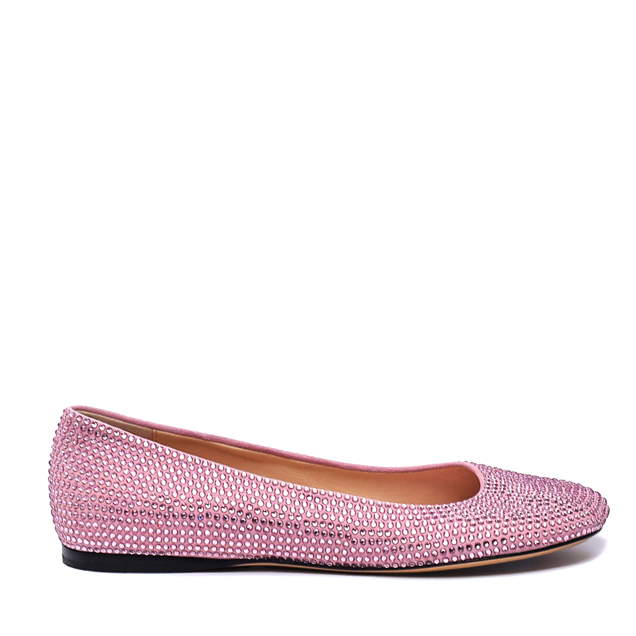 Loewe - Pink Toy Crystal Embellished Ballet Flats /38